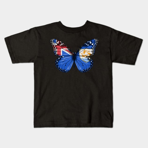 Anguillan Flag  Butterfly - Gift for Anguillan From Anguilla Kids T-Shirt by Country Flags